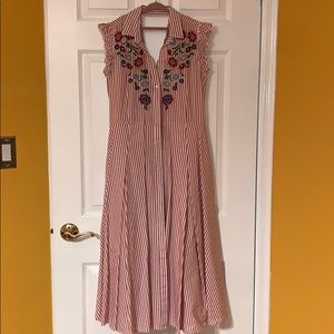 Zara embroidered dress